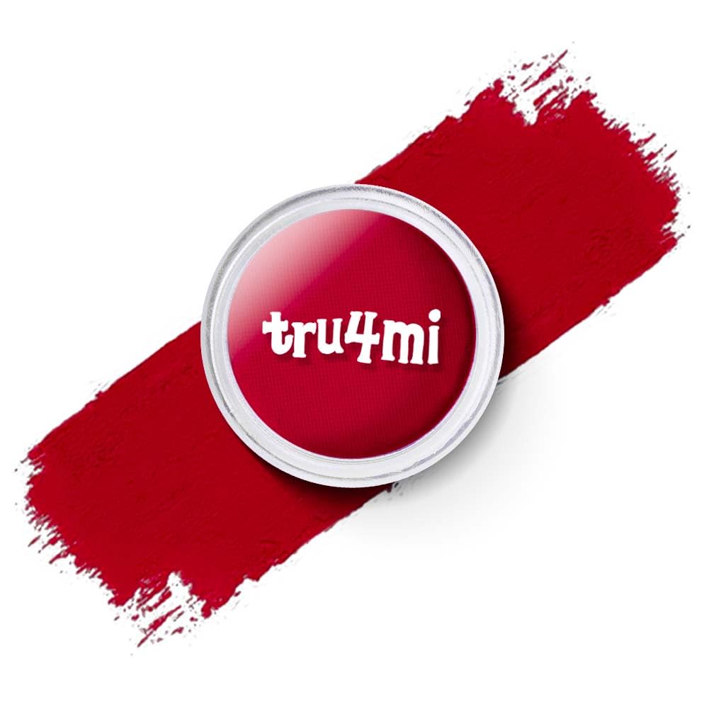-Water Activated Eyeliner -Wet Liner Makeup - Smudge Proof Face Body Paint - Skin Safe & Child Friendly - “TruLuv” Red -10g/container
