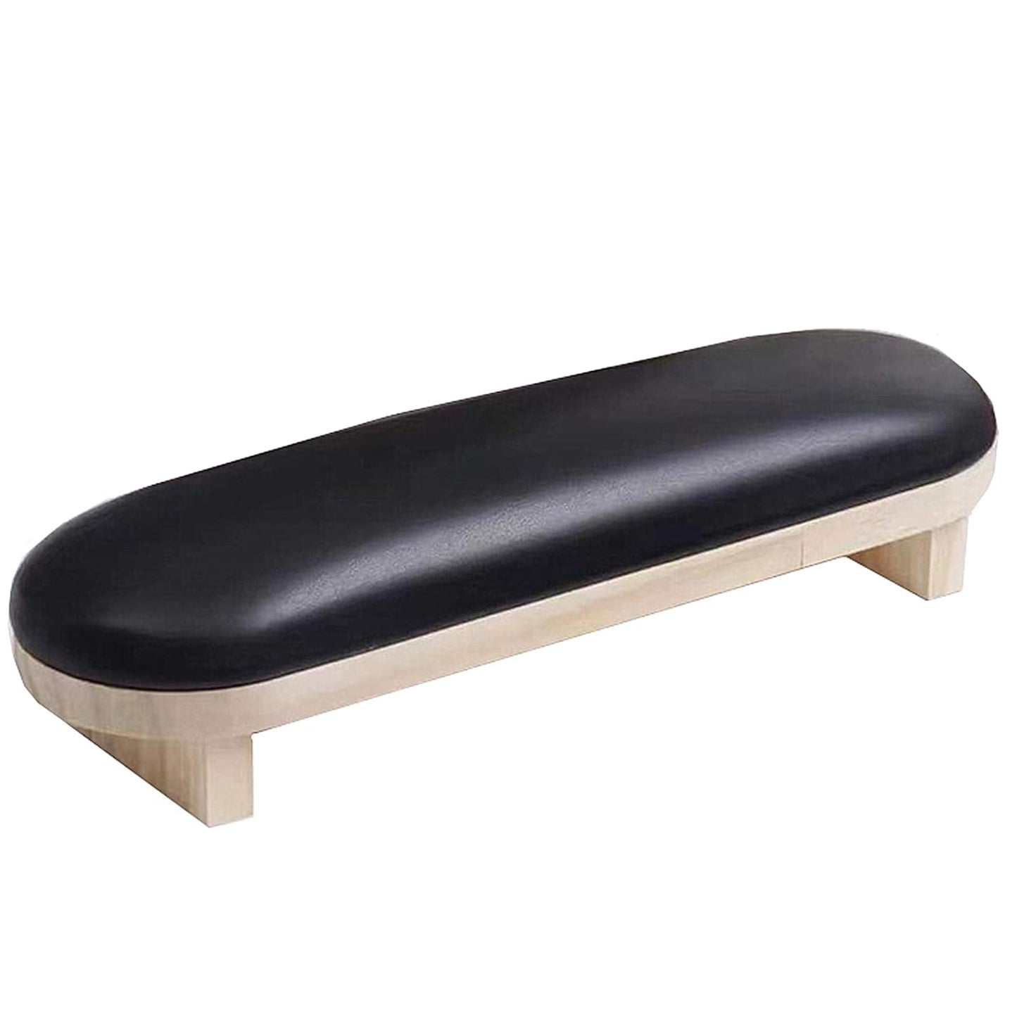 Manicure Hand Rest Pillow - TANG SONG Wooden Nail Stand Cushion for Nail Tables (Cream Yellow)