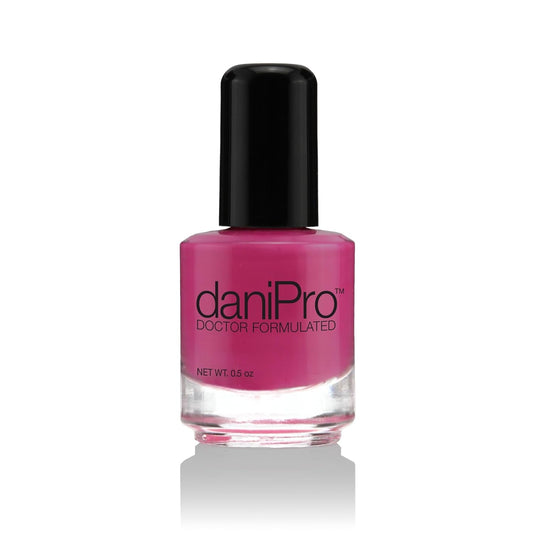 Doctor-Formulated Vegan Nail Polish - Lovely Lady Deep Pink 0.5 oz with Biotin & Undecylenic Acid for Healthy Nails