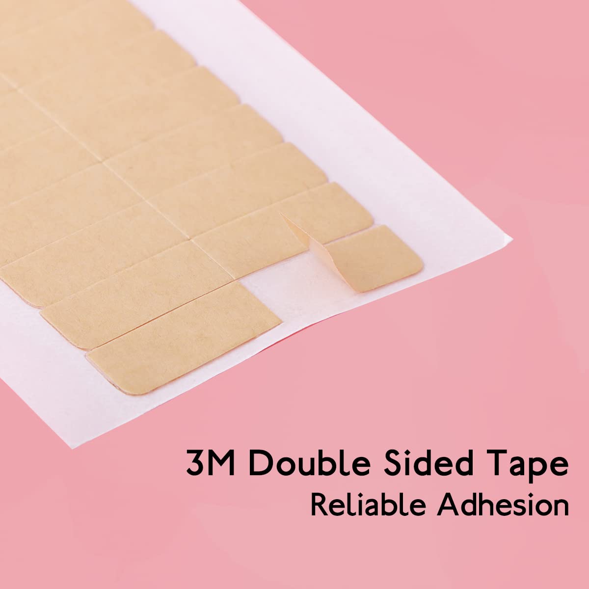WENNALIFE Hair Extension Double Sided Replacement Tape Tabs, No Residue Transparent for Tape in Extensions, 72pcs 1.6x0.3 Inch/Piece