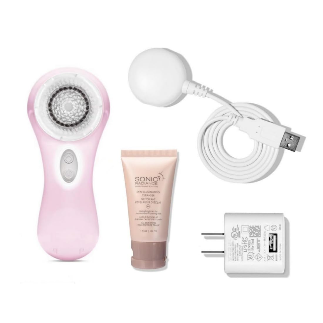 Mia 2 Facial Cleansing System, 2 Speed Settings, Sensitive Brush Head (Pink)