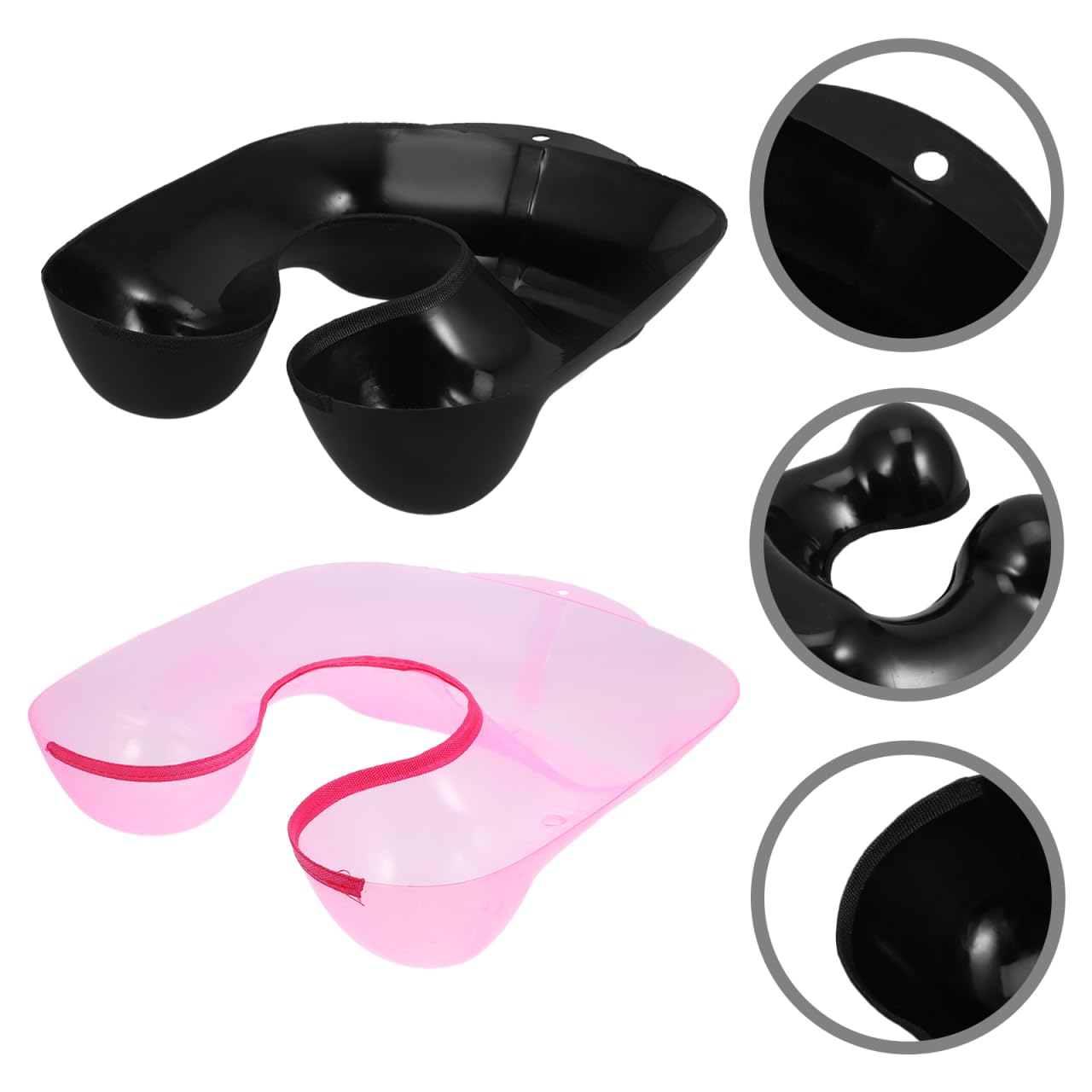 FRCOLOR 2Pcs Perm Neck Tray Salon Hairdressing Plastic Hair Coloring Shoulder Support Cover Shoulder Catcher Water Tray for Hair Styling Perming Salon & Home Use