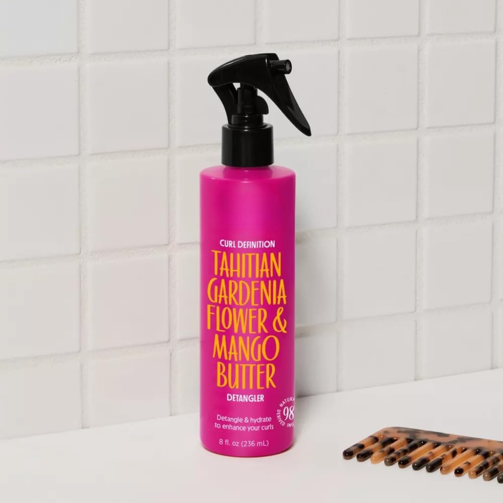 Your Not Mother Hair Detangler Spray – 8 oz with Tahitian Gardenia & Mango Butter – Smooths, Softens & Detangles Knots – Lightweight Leave-In Formula for All Hair Types, Sulfate-Free, No Rinse