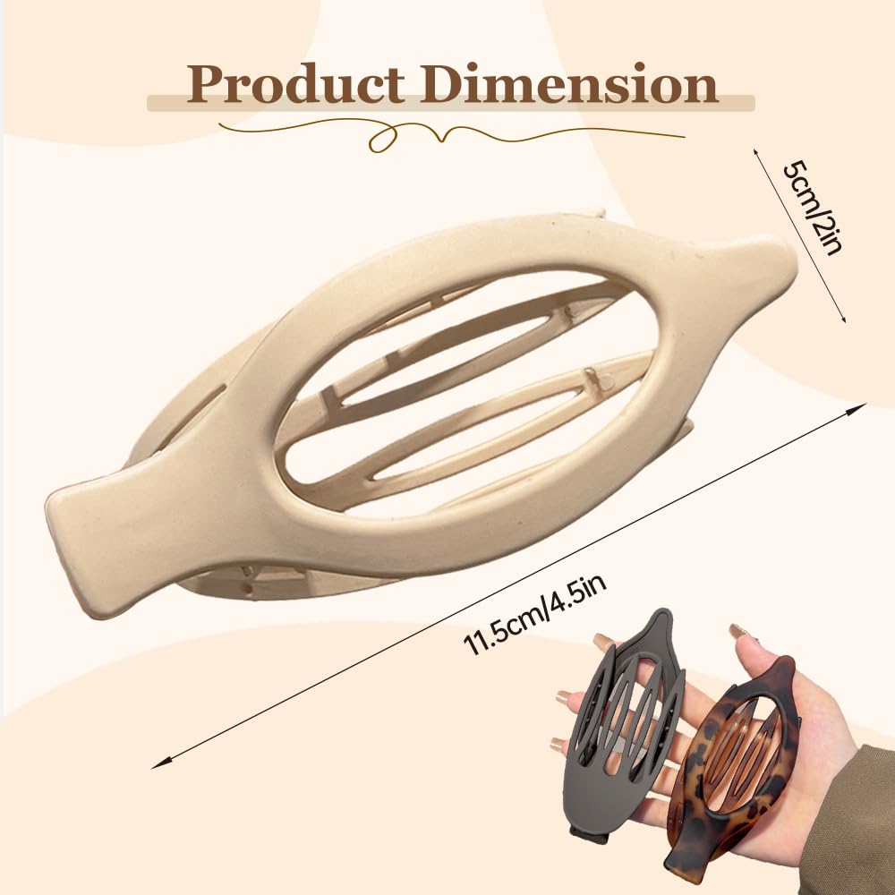 French Hair Clips, 2025 New Large Hair Clips Durable Claw Clips, Versatile Styling Accessories for Women (F)