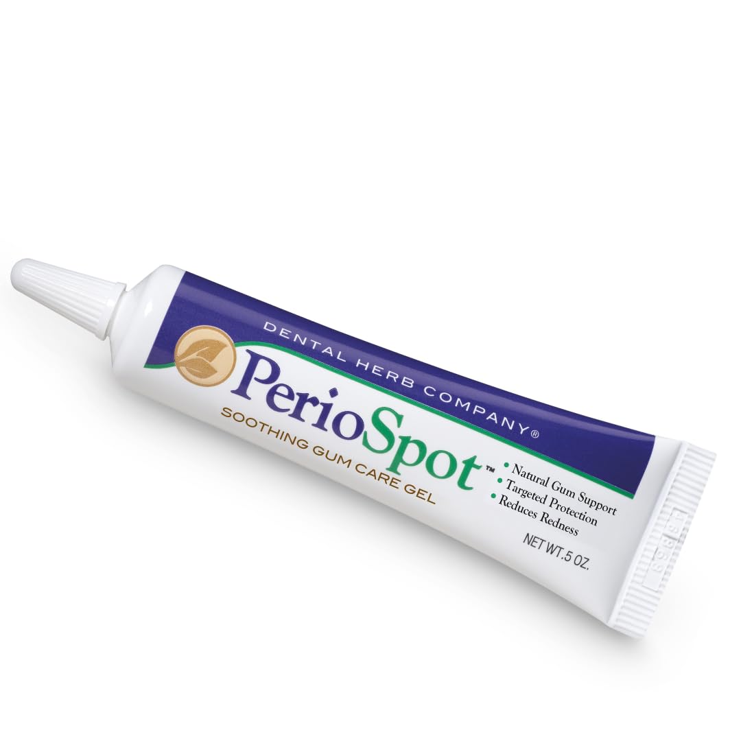 Dental Herb Company - PerioSpot Mouth Sore and Gum Care Gel - Soothes and relieves discomfort from Canker sores and Gum Irritation (.5 oz.)
