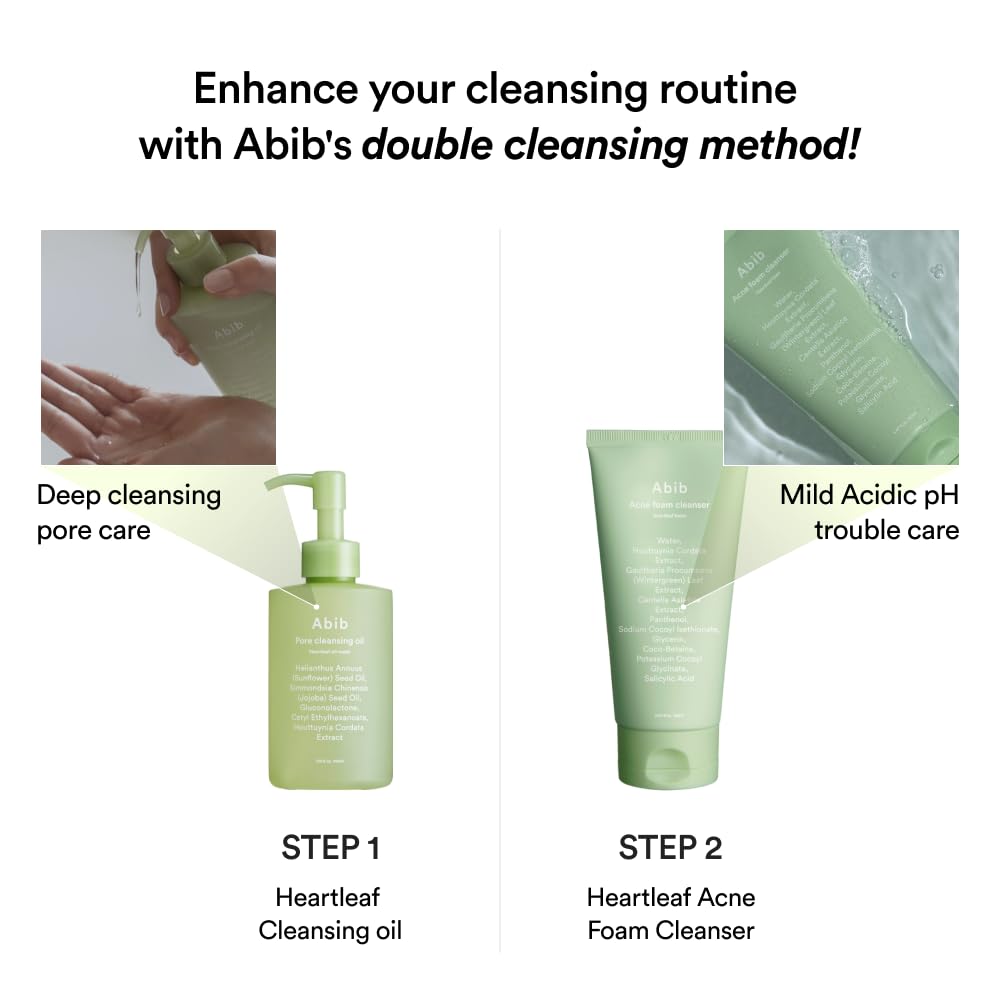 Abib Heartleaf Pore Cleansing Oil 200ml - Gentle Cleanser for Sensitive Skin & Blackhead Removal