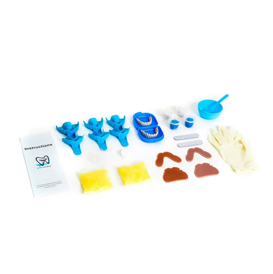 DENTUREWAY DIY Denture Kit with Impression(2 Sets of False Teeth),Do-It-Yourself Denture Solution,DIY Partial Denture kit, DIY Denture (Nature)