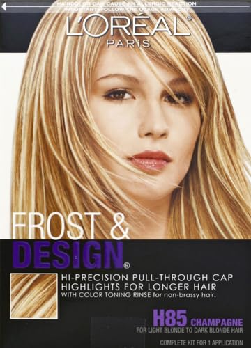 L'Oreal Paris Frost and Design Cap Hair Highlights For Long Hair, H85 Champagne, 1 kit