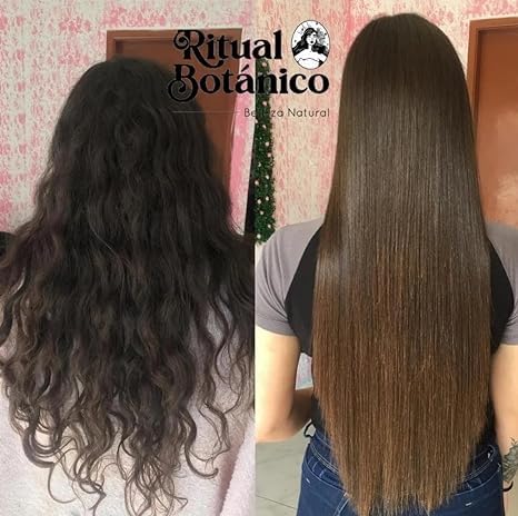 Keratina Ritual Botanico 250ML & Termo Protector 120ML Incluye Cepillo Aplicador & Manual de Instrucciones | Alisado Progresivo Organico Vegano Sin formol ni Amoniaco | Producto Colombiano