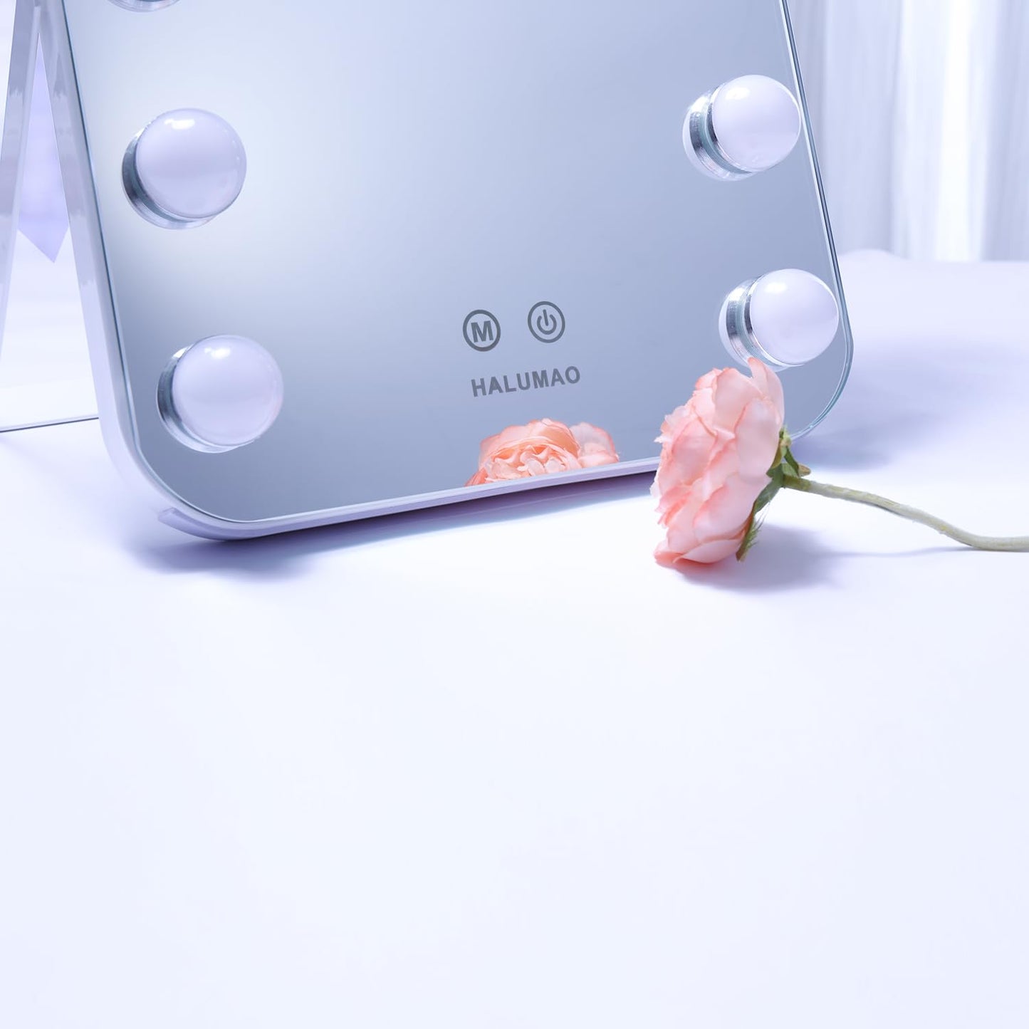 halumao 14.6" Vanity/Makeup Mirror with Lights, Hollywood Mirror with 11 Dimmable LED Bulbs,3 Color Modes,Touch Control