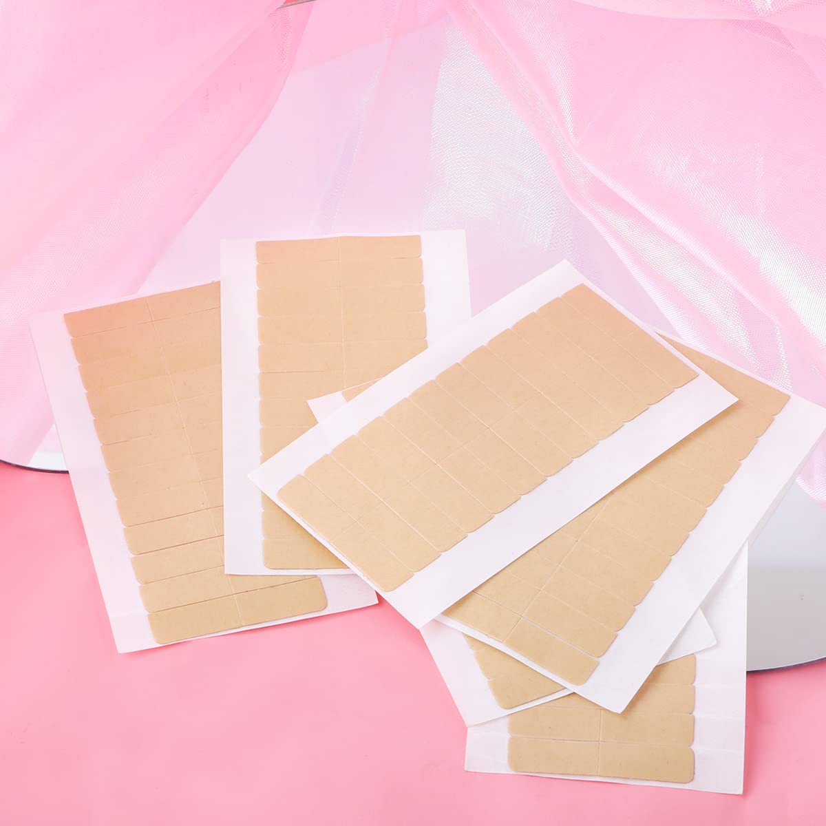 WENNALIFE Hair Extension Double Sided Replacement Tape Tabs, No Residue Transparent for Tape in Extensions, 72pcs 1.6x0.3 Inch/Piece