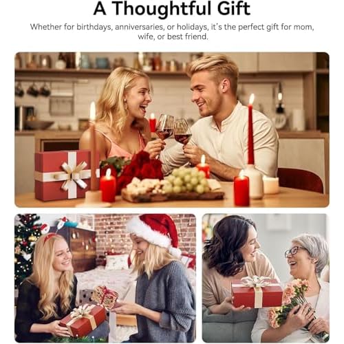 Matekxy 8" Lighted Makeup Mirror with Magnification - 1X/10X Magnifying Desk Mirror with Rechargeable LED Lights, 3 Colors Dimmable Tabletop Mirror, Brass Gold