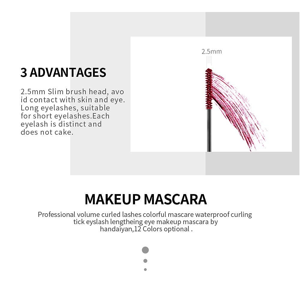 Colored Mascara Set - 9 Waterproof Shades for Long-Lasting Eye Makeup - Perfect Mother's Day Gift