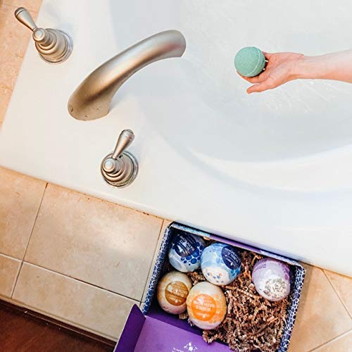 Two Sisters Relaxing Bath Bombs for Women, Girls, Teens & Kids (6 Pack) - Natural Bubble Bomb, Moisturizes Dry Skin, Releases Color, Aromatic Scents, USA Made - Ideal Mothers Day Gift by Two Sisters