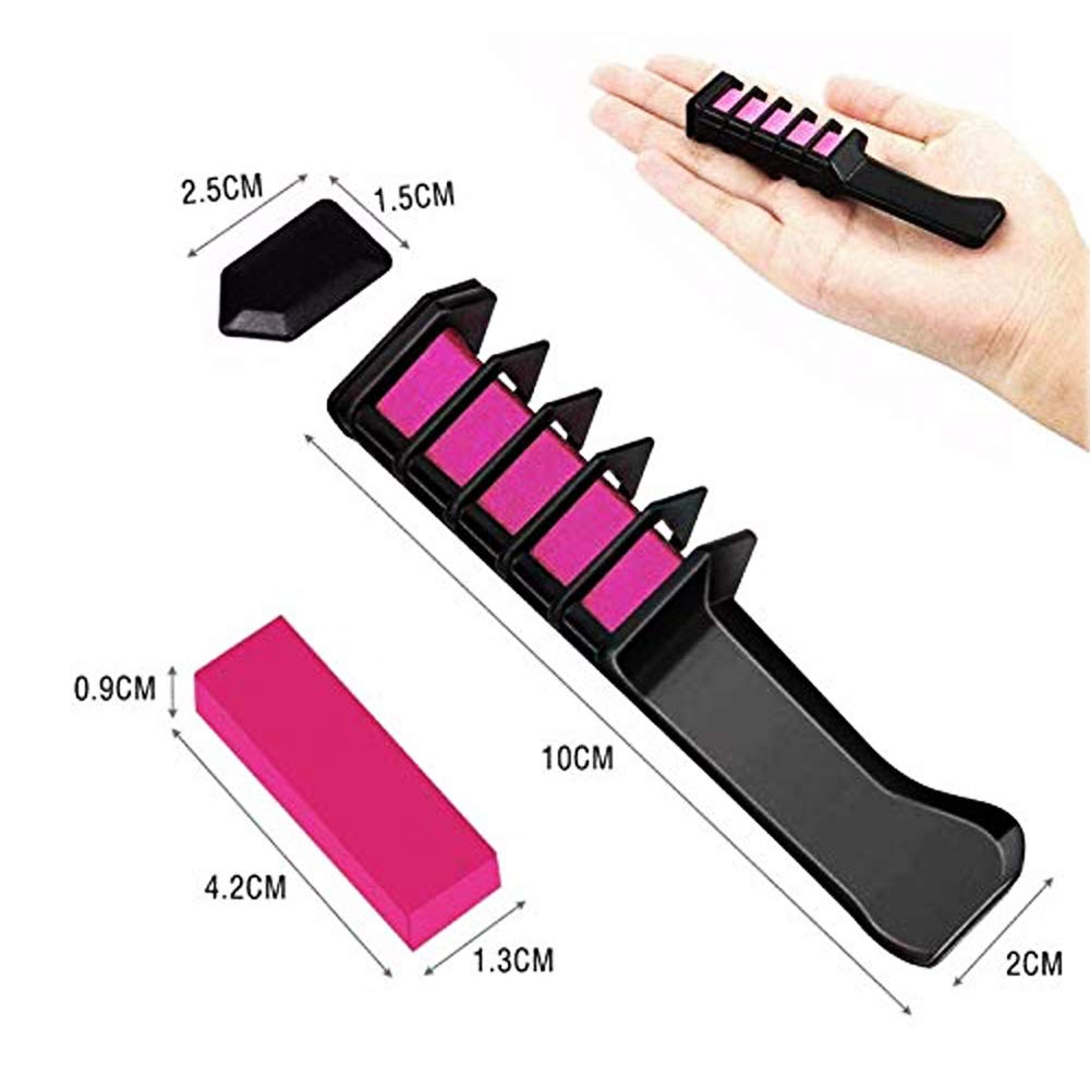 EBANKU Temporary Hair Chalk Comb, 10 Color Washable Hair Chalk Set for Girls Kids Gifts on Cosplay DIY Halloween Christmas Day Birthday Party