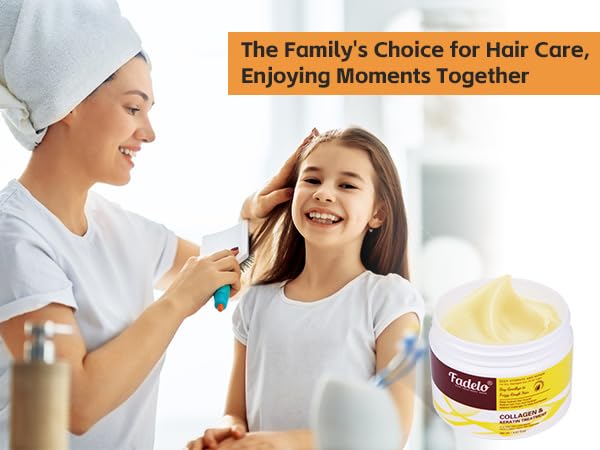 Collagen & Keratin Hair Mask - Deep Repair Treatment with Argan Oil & Vitamin E - 500ml Hydrating Formula for Damaged Hair