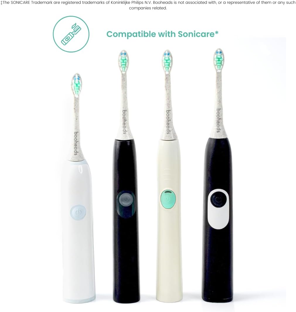 Plant-Based Electric Toothbrush Heads for Sonicare - BPA-Free, Eco-Friendly 4PK