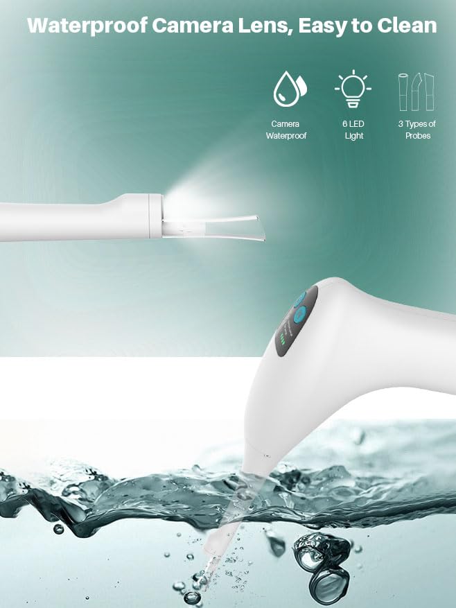 Voraiya Electronic Tonsil Stone Remover Upgraded Version, Built-in Camera and LED Light, 5-Level Suction and 2 Suction Modes Tonsil Stone Vacuum Cleaner, Oral Care Tool, Tonsil Stone Removal Kit