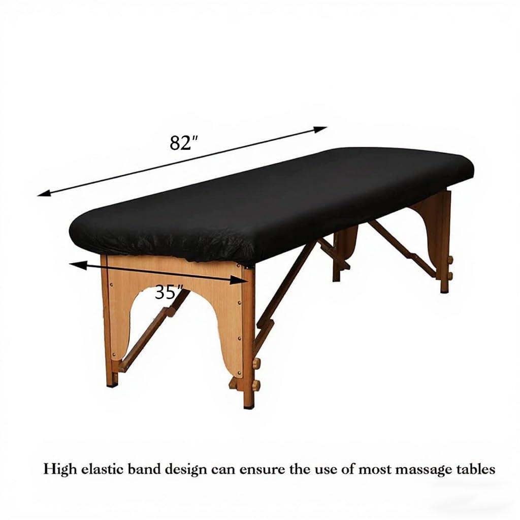 Disposable Fitted Massage Table Sheets & Headrest Covers - Pack of 24, White