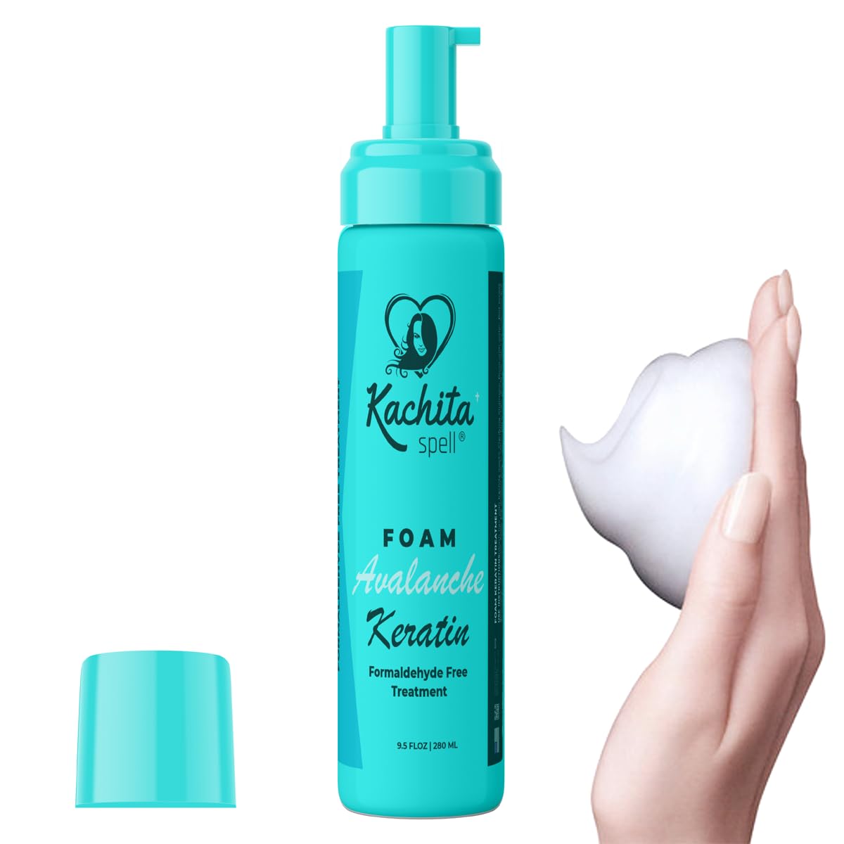 Kachita Spell Keratin Avalanche Foam Hair Straightening Treatment, Formaldehyde-Free, Mousse Foam Type, Safe and Effective Hair Premanent Treatment