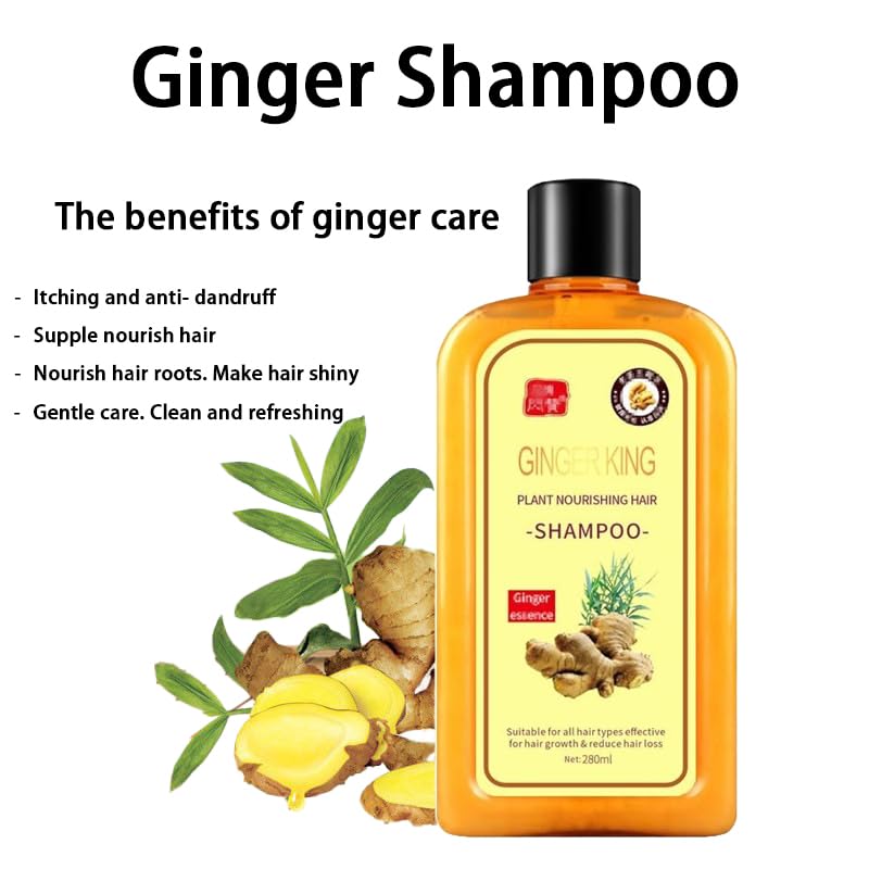 Ginaday Ginger Hair Regrowth Shampoo - Anti-Hair Loss & Fall Treatment (500ML)