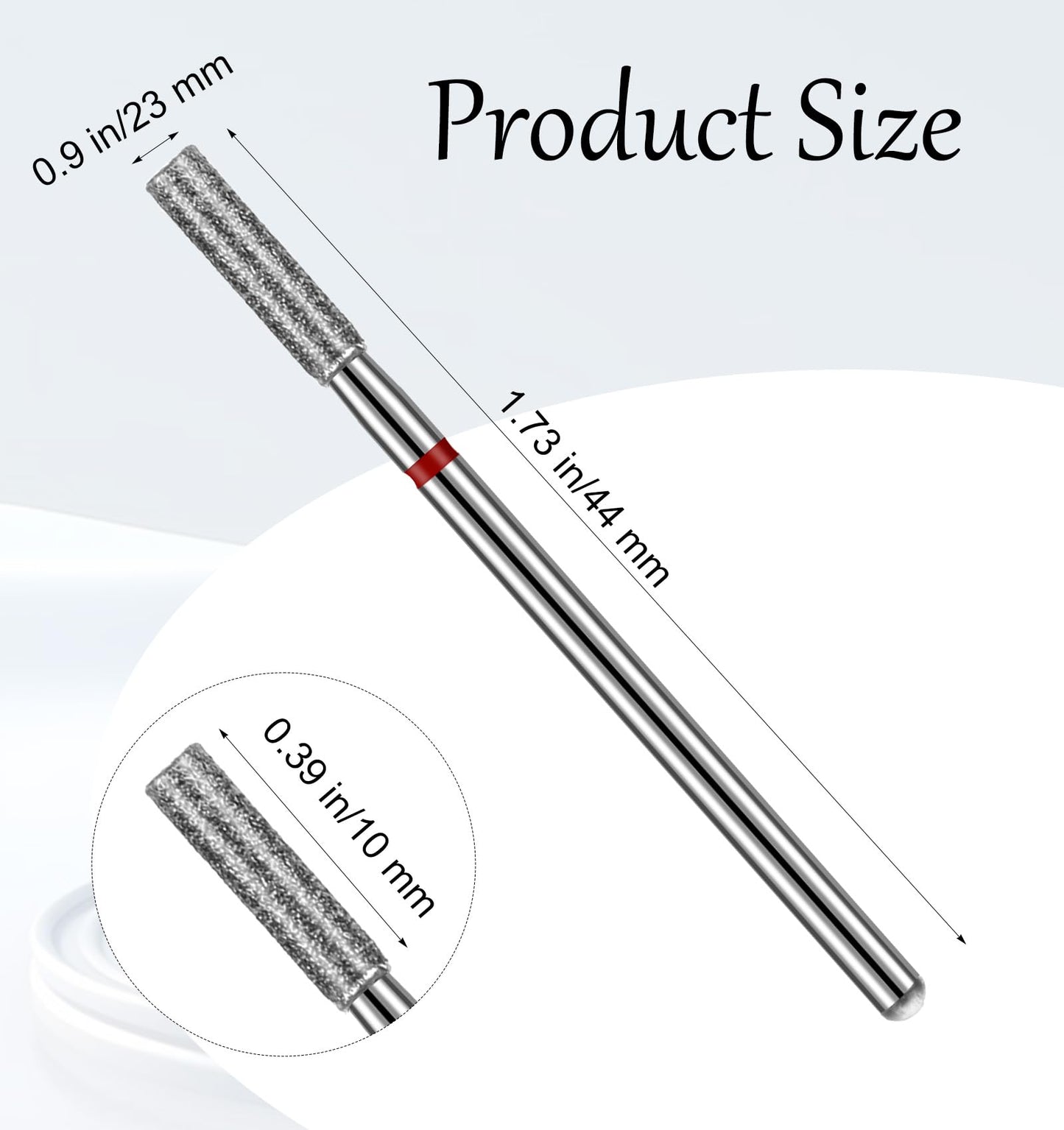 10Pcs Cuticle Clean Nail Drill Bit, Barrel Shape for Electric File Professional Manicure Pedicure and Foot Care