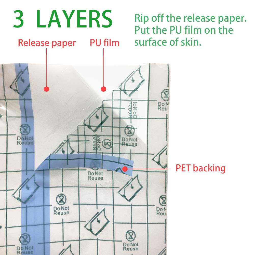 Tattoo Aftercare Bandage Roll 6" x 2 Yard - Waterproof Transparent Film for Tattoos Initial Healing and Skin Repair Adhesive Tattoo Supply Wrap