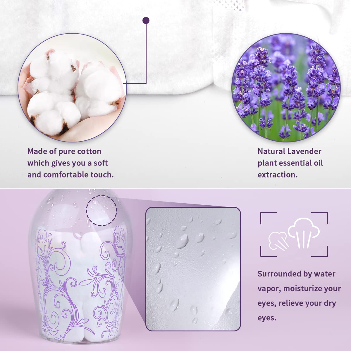 Self-Heating Eye Mask 18 Pack - Silk Cotton Warm Compress for Dry Eye Relief