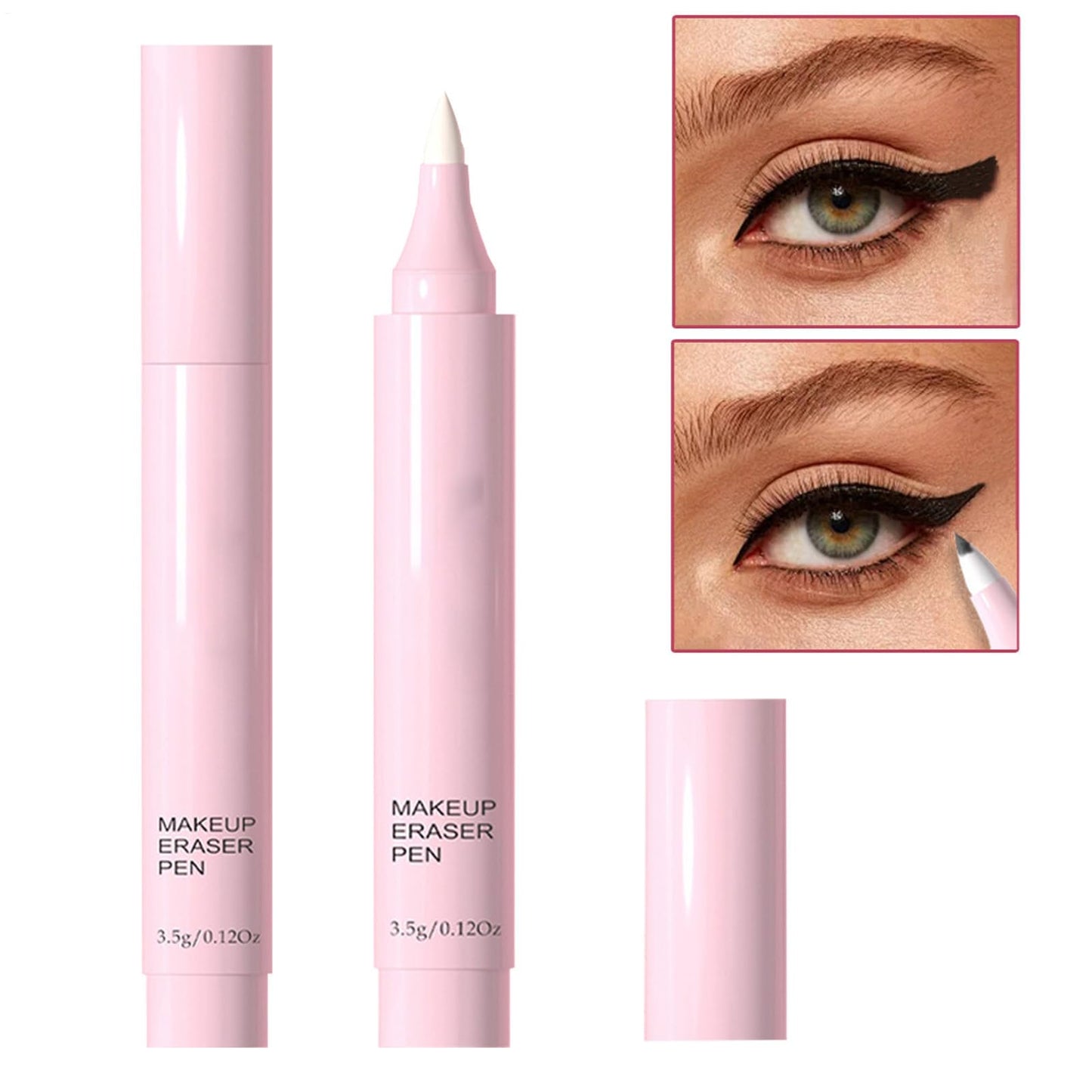 Eye Makeup Corrector - Natural Remover Pen, Precision Tip Tool | Quick Fix Stick with Gentle Formula for Mascara, Lipstick, Eyebrow Smudges, Ideal for Travel or Daily Touch-Up Applications