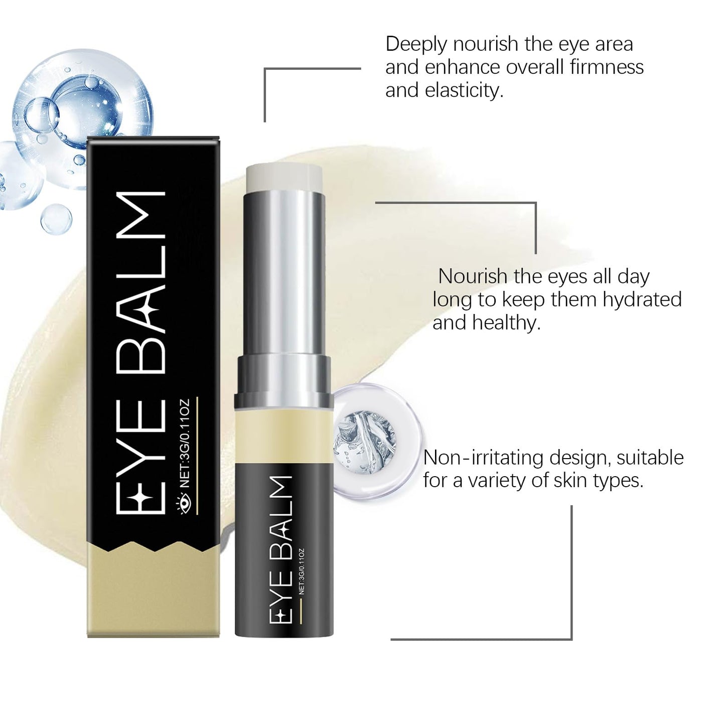 CUMABALM For Eye Bags, Under Eye Balm Stick for Under Eyes Bags, Turmeric Serum Cream Stick, Deep Moisturizing Hydrating (2)