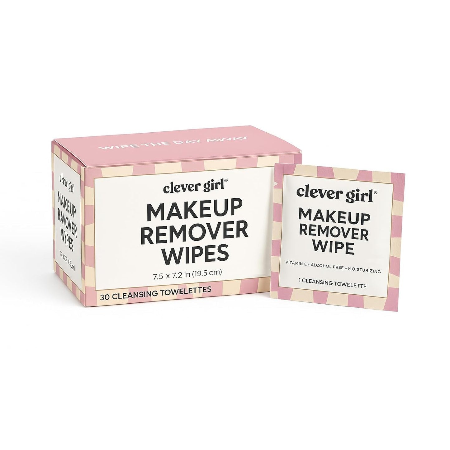 Individually Wrapped Makeup Remover Wipes with Micellar Water, Green Tea Extract, Aloe & Vitamin E - Travel Sized Individual Micellar Cleansing Wipes Unscented (30 Pack)