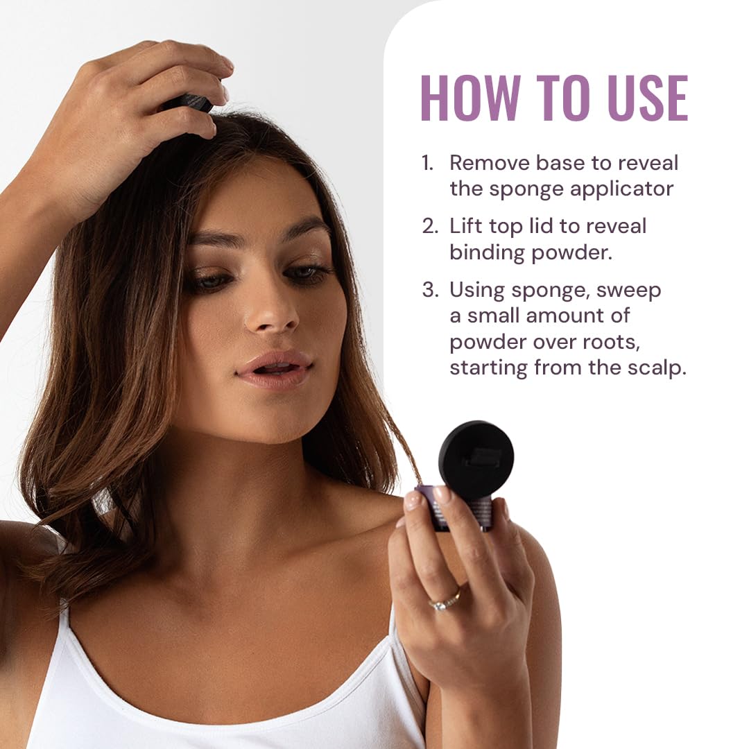 Style Edit Root Touch Up Powder | Mineral Infused Dark Brown Hair Color Concealer for Grays and Roots Coverage | 0.13 oz. Tub