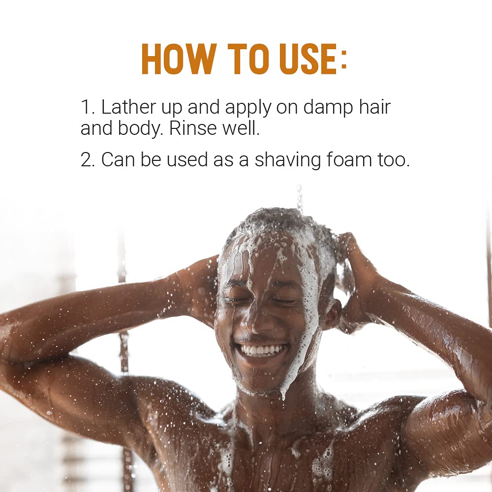 Woody's 3-in-1 Shampoo, Conditioner & Body Wash for Men, Travel-Size, All-in-One Hair & Body Cleanser for Daily Use, 12 fl oz