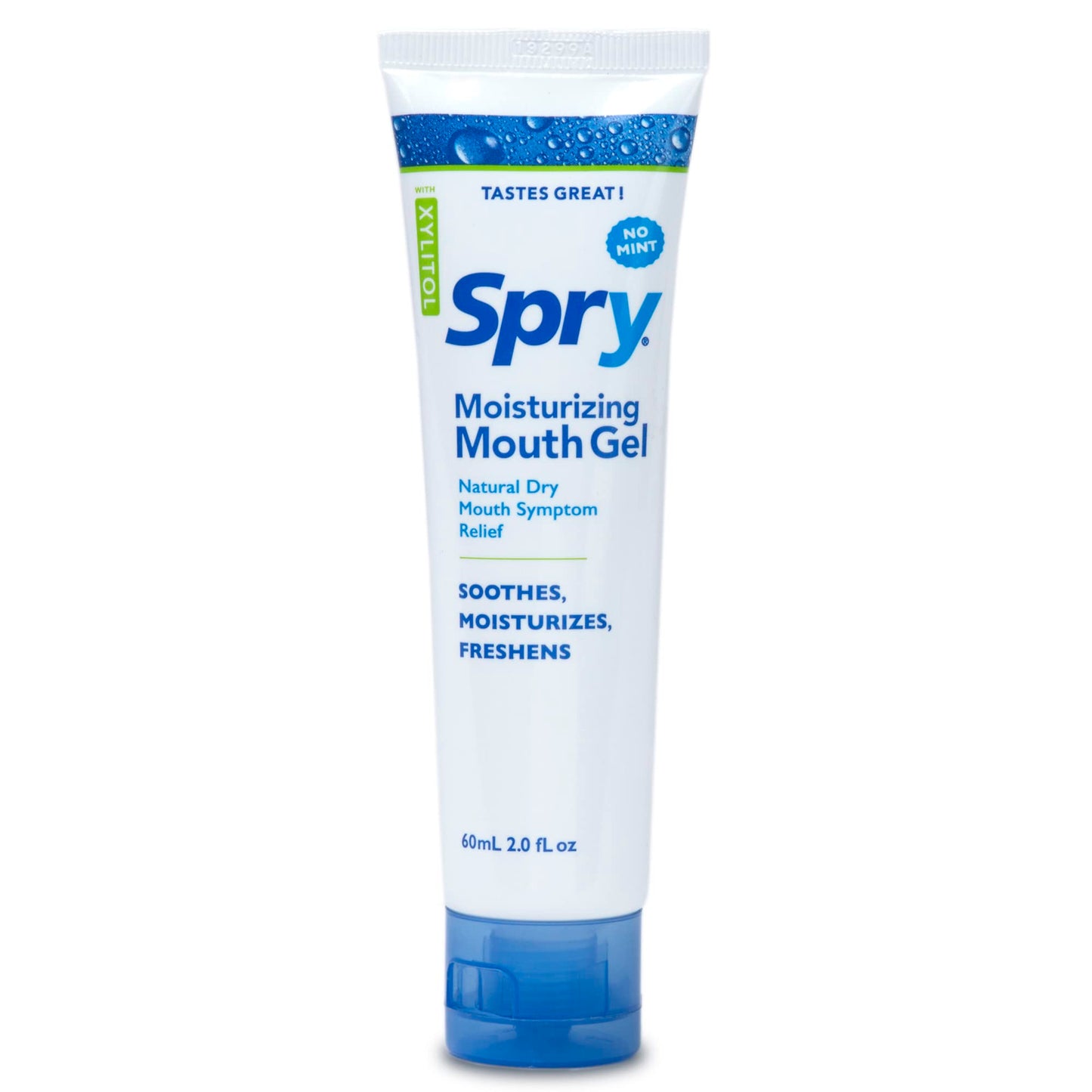 Spry Natural Xylitol Dry Mouth Relief Gel - Long Lasting, Mint-Free, Sugar-Free Moisturizer, Stimulate Saliva Flow and Stop Bad Breath, Original Flavor, 2 oz