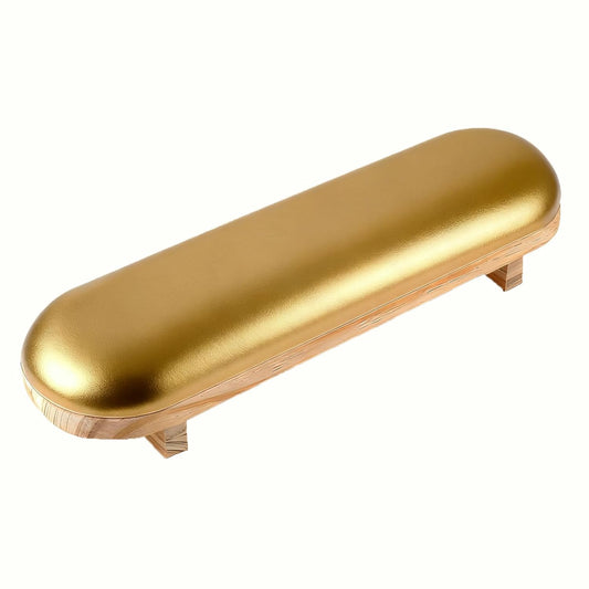 Manicure Hand Rest Pillow - TANG SONG Wooden Nail Stand Cushion for Nail Tables (Cream Yellow)