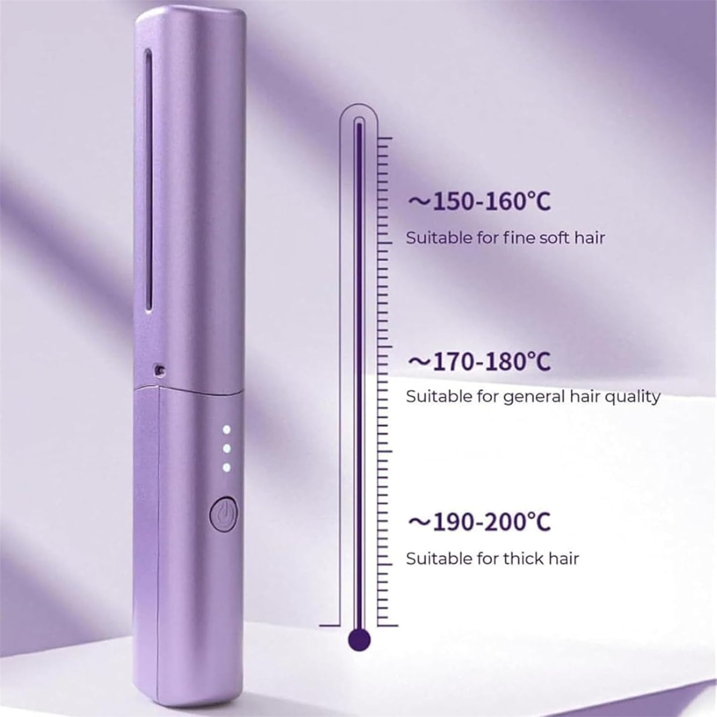 Latest Hairdressing Comb, 2025 Ceramic Hair Dressing Comb, Hairdressing Combs, Rechargeable Mini Hair Straightener, 2-in-1 Portable Curling (Green + Pink)