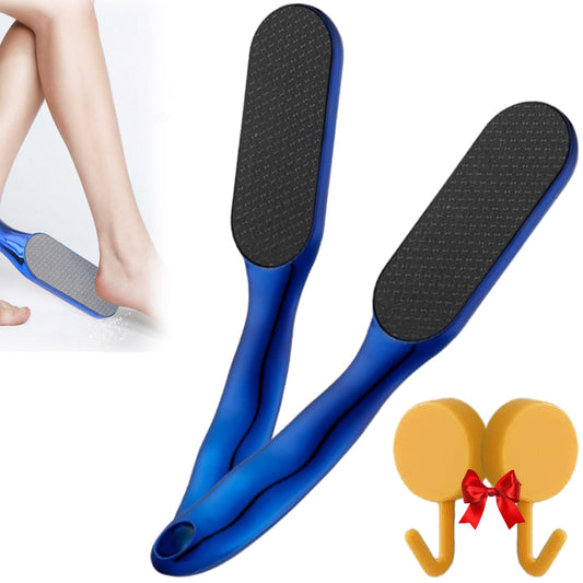 The Thai Lyfe Foot File, Beyond The Cream Foot File, Hard Skin Remover Nano-Glass Foot Filer with Non-Slip Ergonomic Handle, Professional Foot Care Tools for Smooth Feet, Remove Callous (2Pcs-Blue)