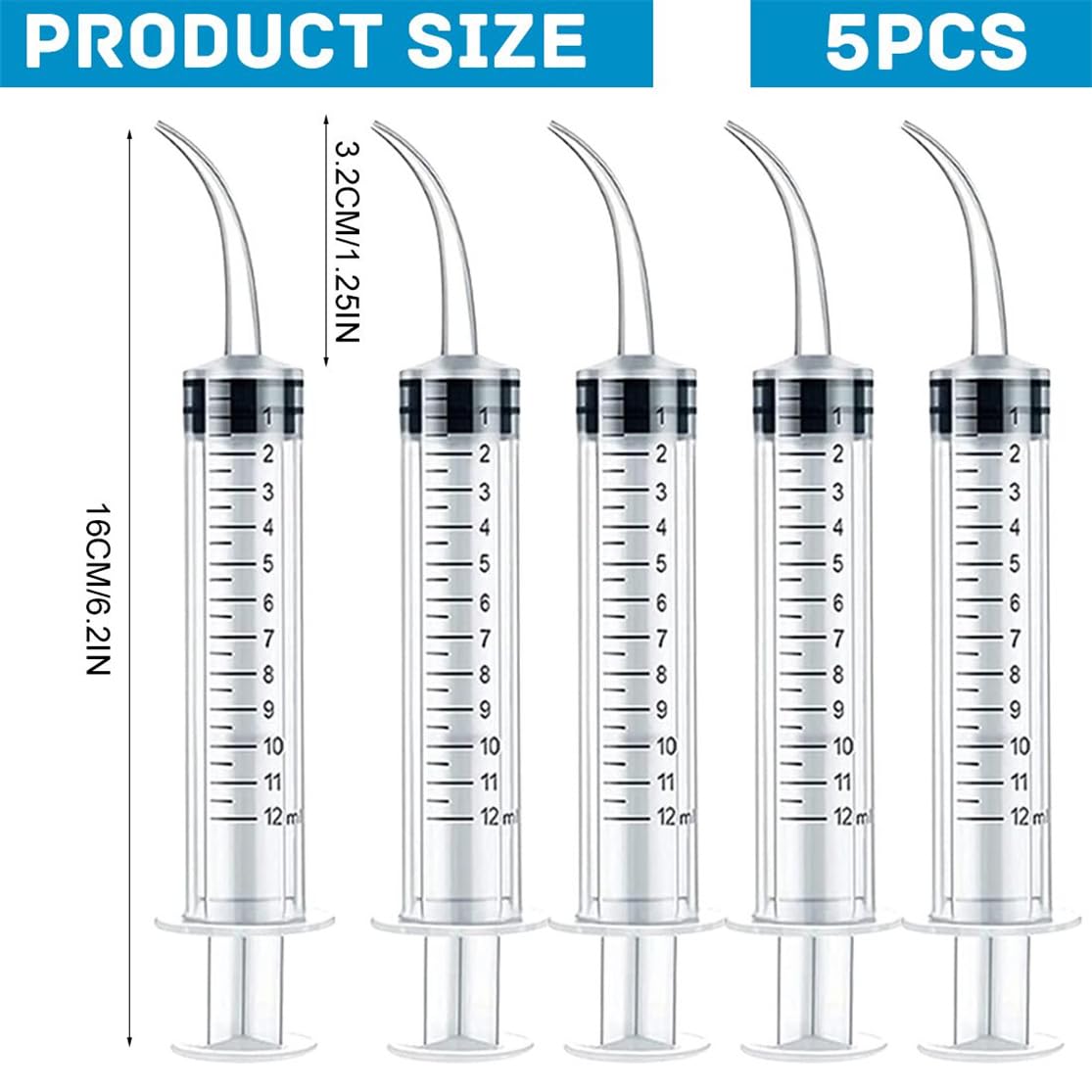 Tonsil Stone Remover Wisdom Teeth Cleaner Dental Irrigation Cleaning with Curved Tip for Oral Dental Care Feed Pets 5 Pcs