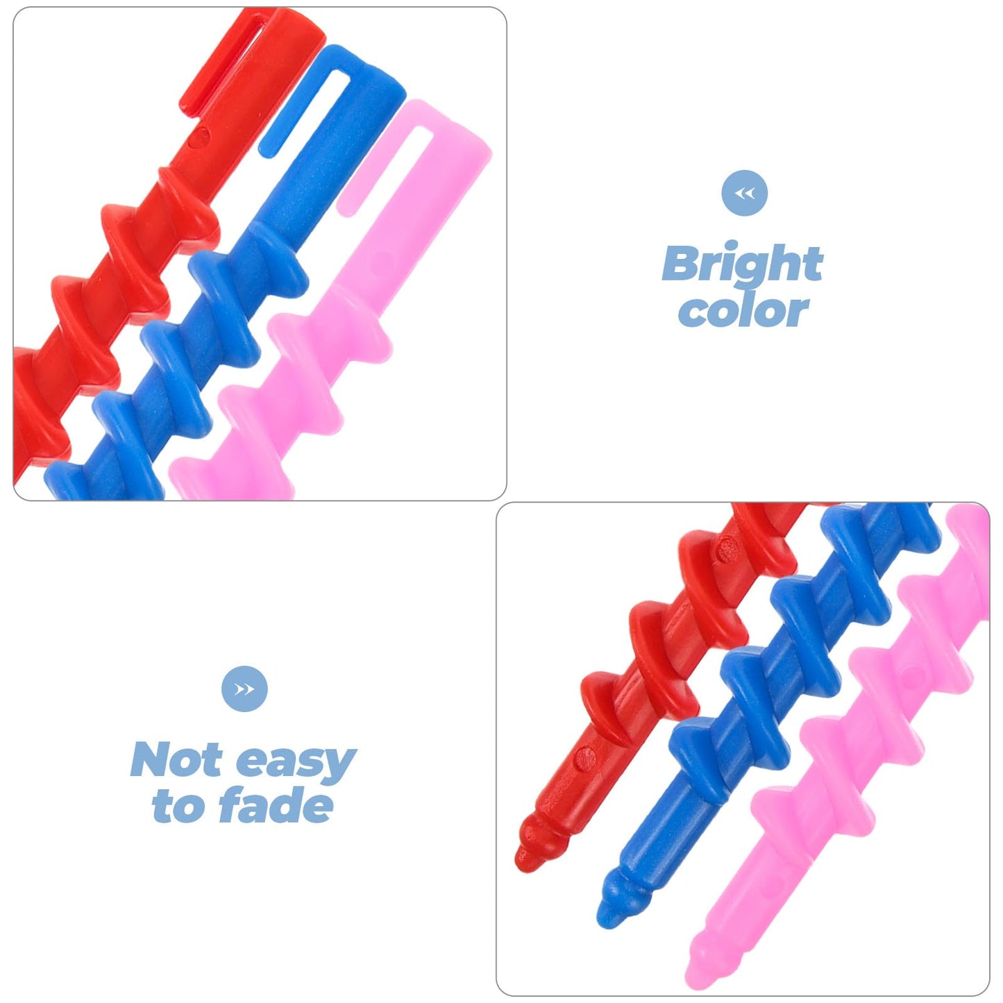 Healeved 20PCS Spiral Perm Rods Spiral Hair Perm Rods for Long Hair Heatless Spiral Curlers Hairdressing Hair Rollers Spiral Hair Curlers Perm Rods