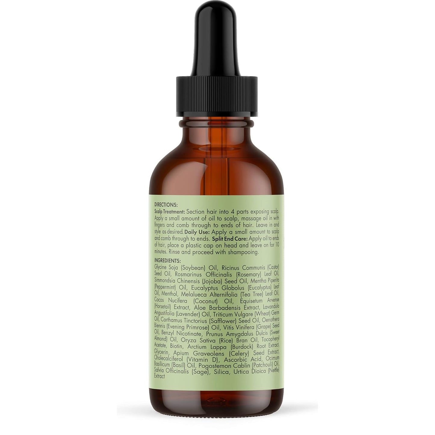 Mielle Organics Rosemary & Mint Hair Oil, Split Ends & Dry Scalp Treatment - Made with Biotin & Essential Oils for Strengthening, Soothing, Moisturizing & Encouraging Longer, Healthier Hair (2 Fl Oz)