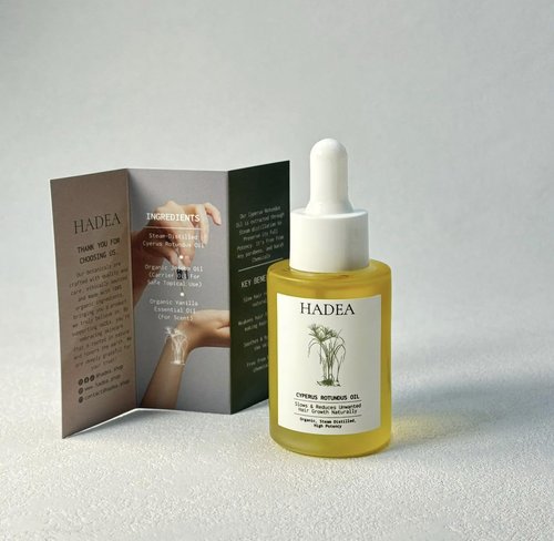 HADEA Cyperus Rotundus Oil to Reduce Hair Growth 100% Organic High-Potency Steam Distilled Cyprus Nutgrass Cypress Hair Inhibitor | Cypress Rotundus Oil For Pcos, Hirsutism, Any Unwanted Hair 30ml