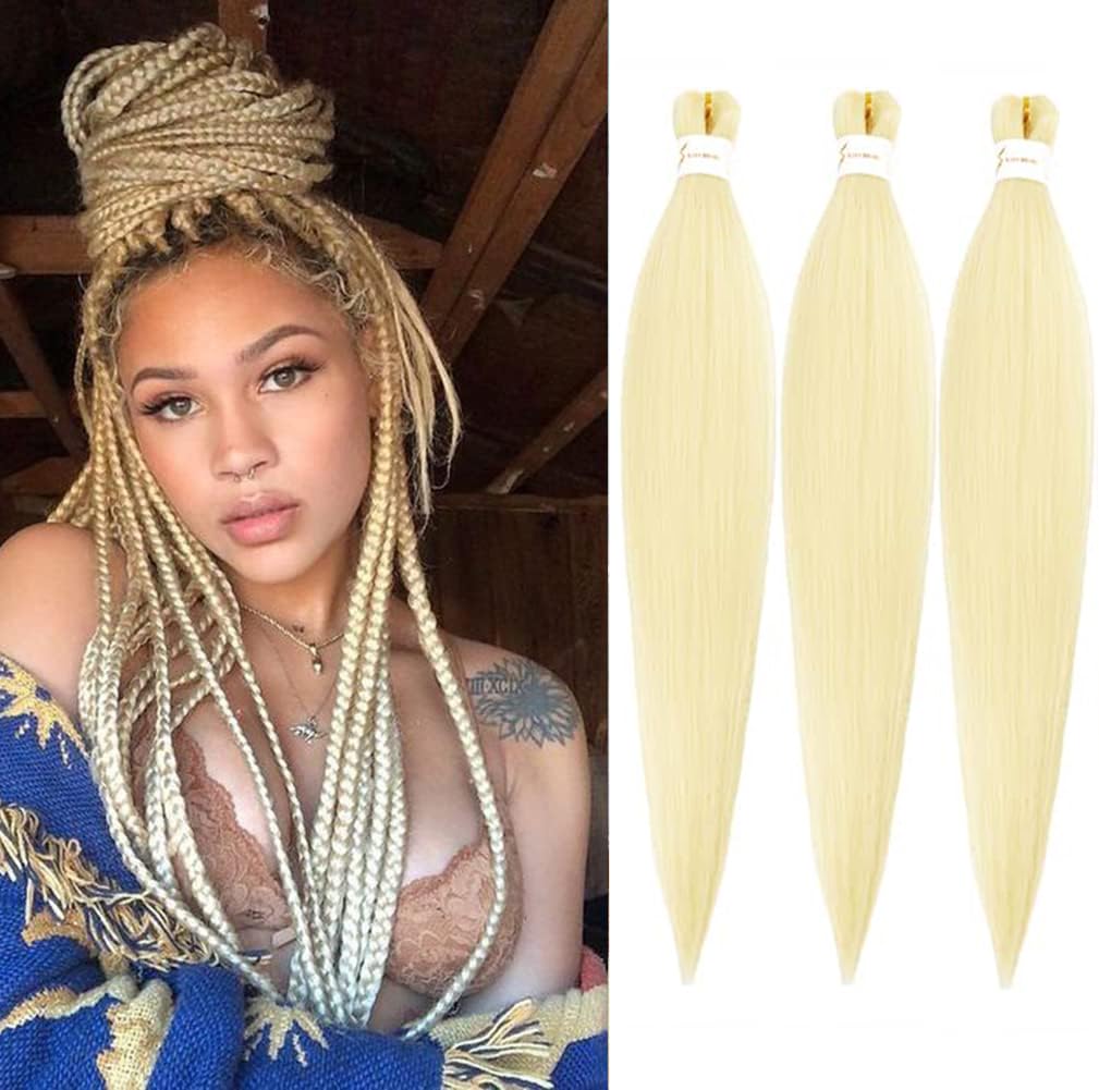 8 Packs 20-Inch Ombre Pre-Stretched Braiding Hair - Soft Yaki Texture Extensions