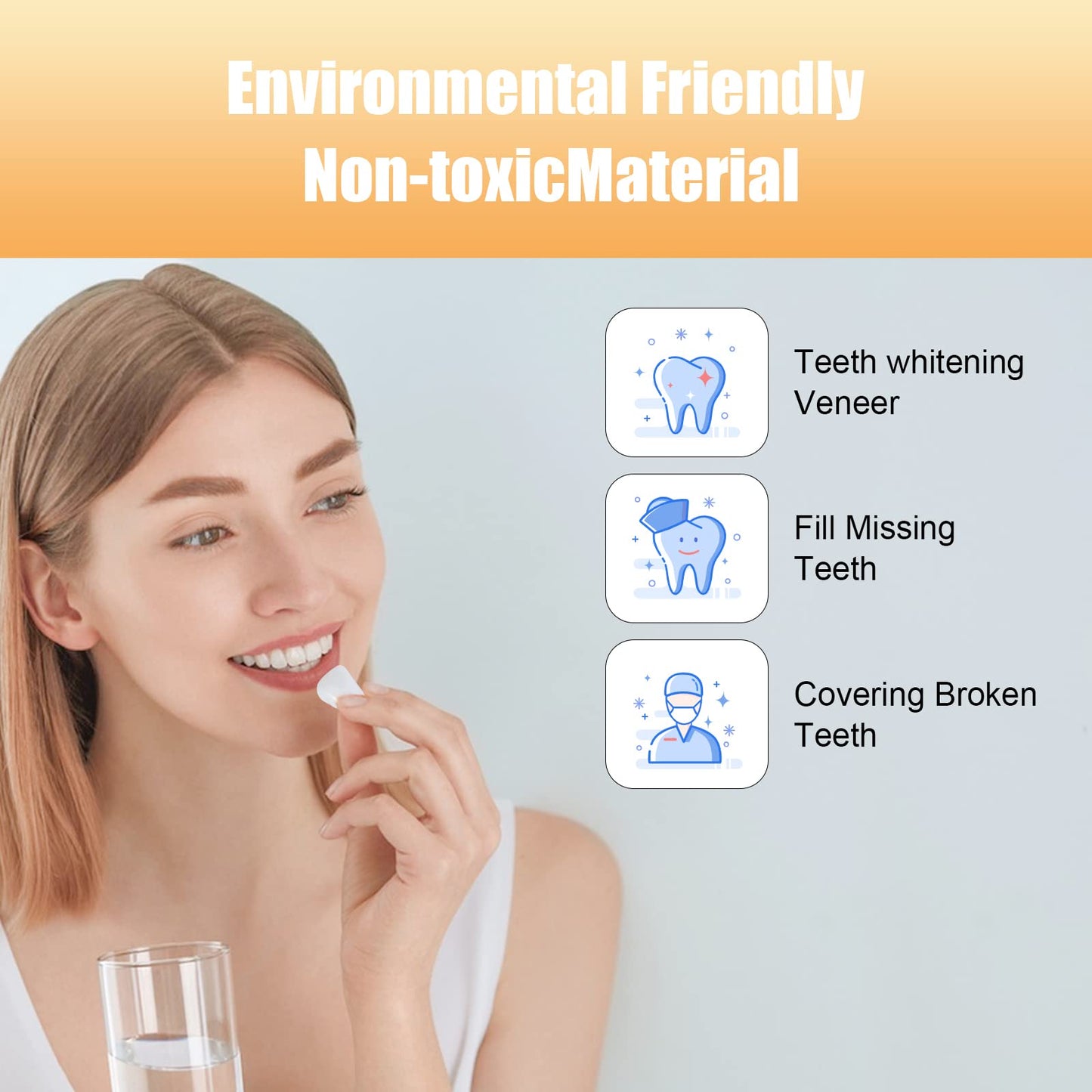 Tooth Repair kit,Teeth Repair Kit for Filling The Missing Broken Tooth and Gaps-Moldable Fake Teeth and Thermal Beads Temporary Replacement Kit-H001