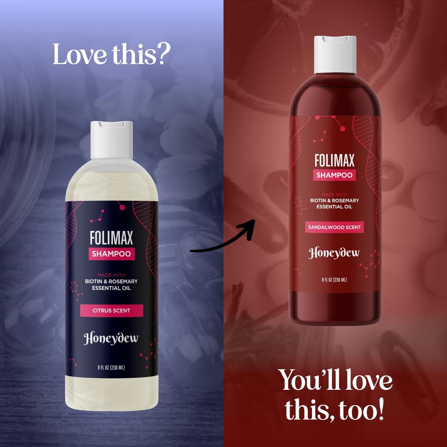 Folimax Biotin Shampoo for Thinning Hair - Volumizing Biotin Shampoo for Men & Women's Fine and Thin Hair with Zinc & Rosemary Oil - Color Safe Vegan Sulfate Silicone & Paraben Free (Citrus Scent)
