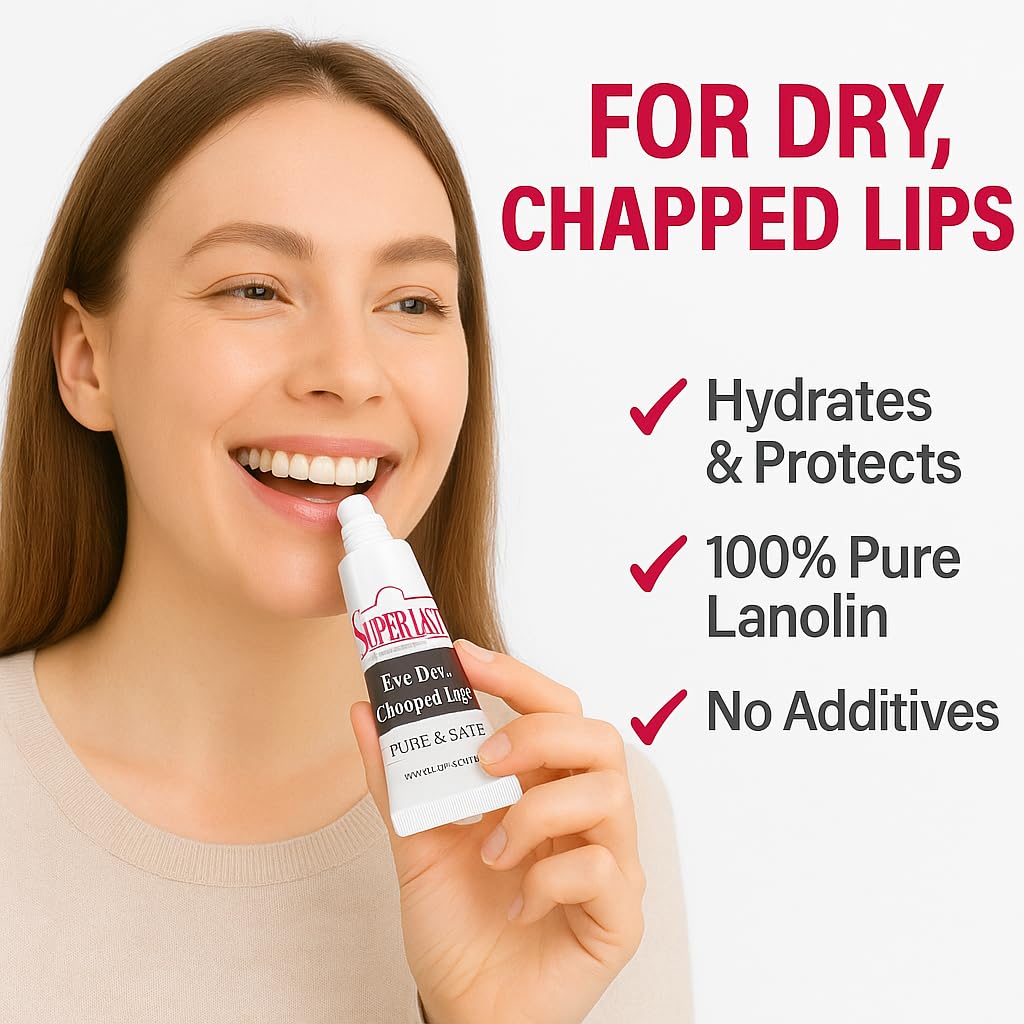Organic Lanolin Lip Balm 3-Pack | Hydrating Lip Care for Cracked Lips & Nipple Cream