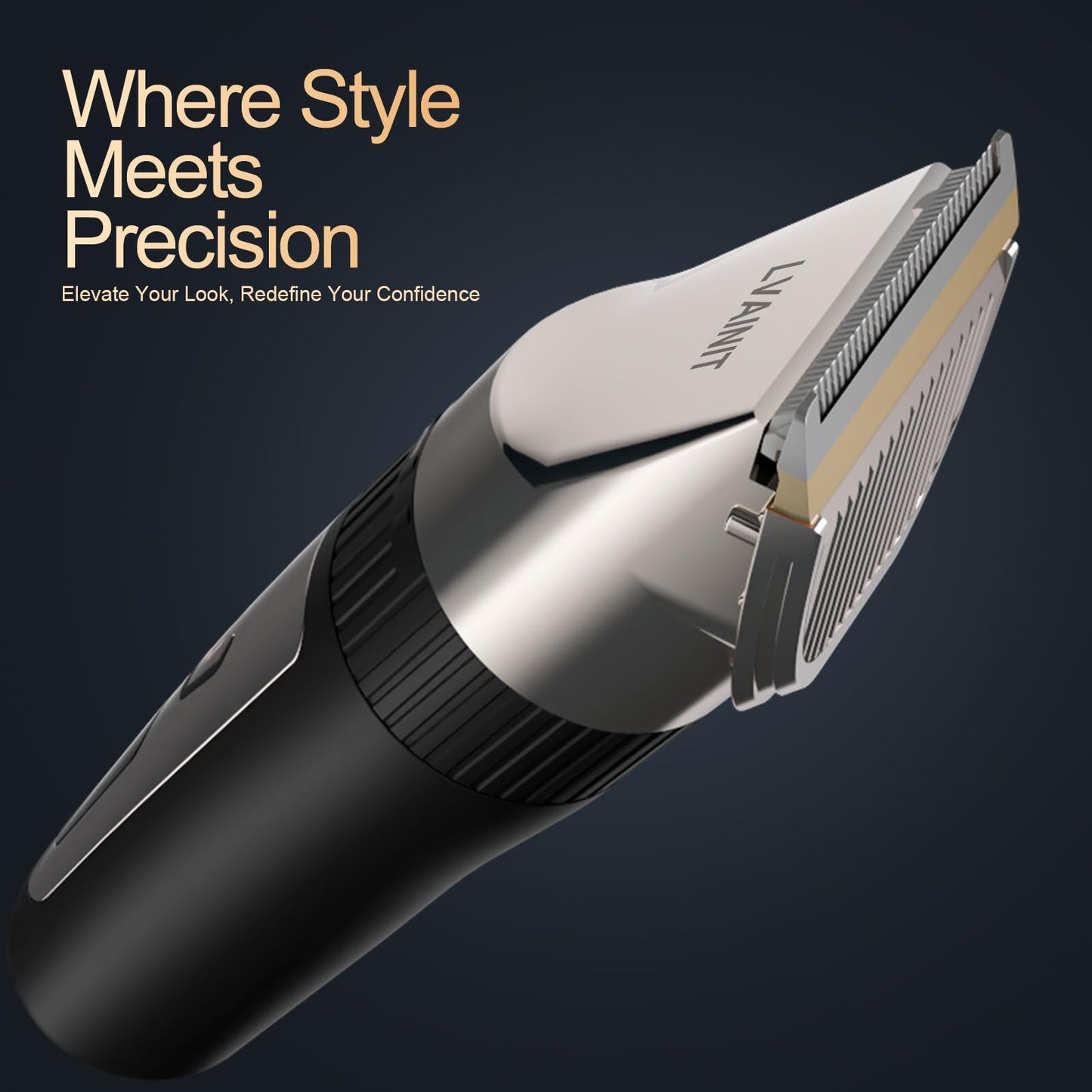 LVAINIT Hair Clippers for Men, Cordless LCD Rechargeable Hair Trimmer Beard Trimmer for Men, Men's Grooming Kit for Hair, Face, Beard, Professional Electric Barber Clippers