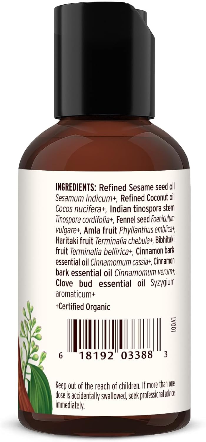 Organic Cinnamon Pulling Oil – Ayurvedic Mouthwash with Coconut Oil for Fresh Breath – 8 oz Vegan