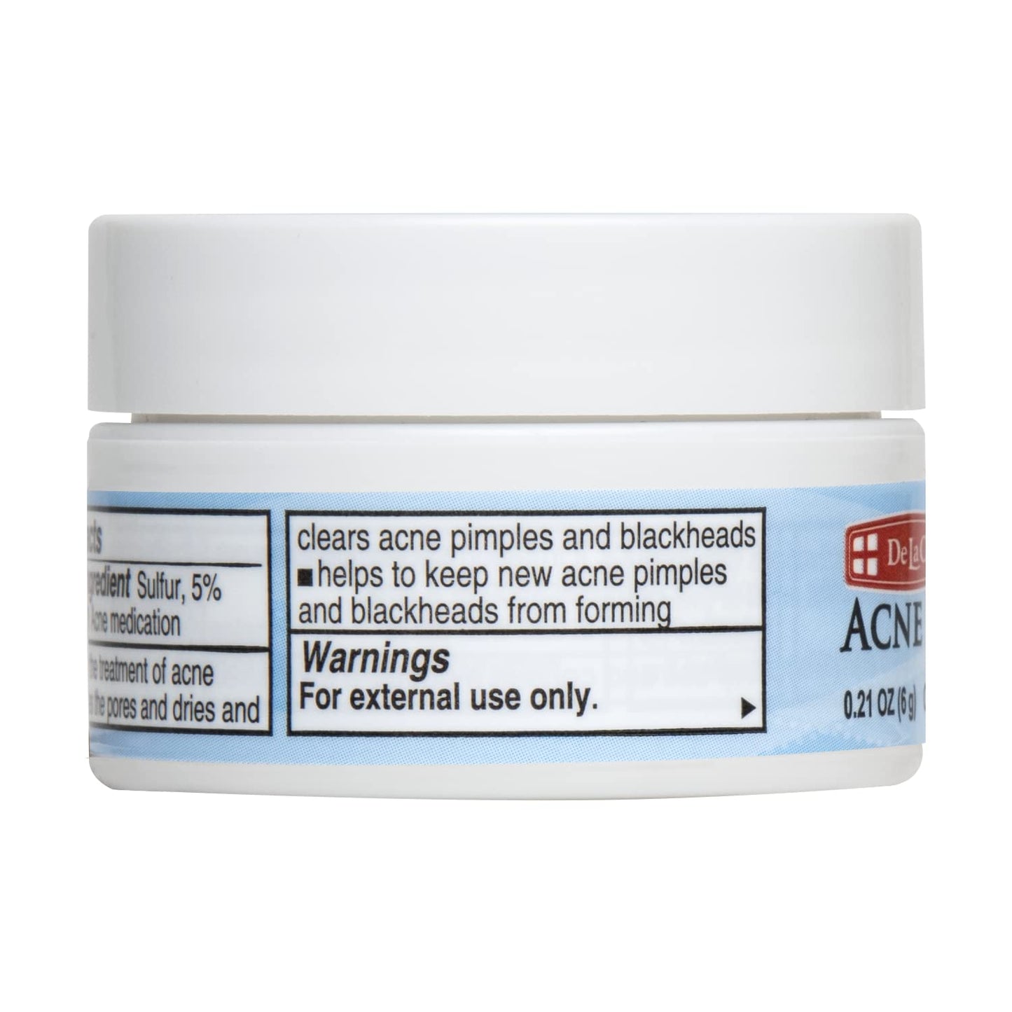 De La Cruz 5% Sulfur Ointment - Cystic Acne Treatment for Face and Body - Daily 10 Min Spot Treatment Mask - Safe and Effective Game Changing Hormonal Acne Treatment that Clears Up Pimples 2.6oz Tube