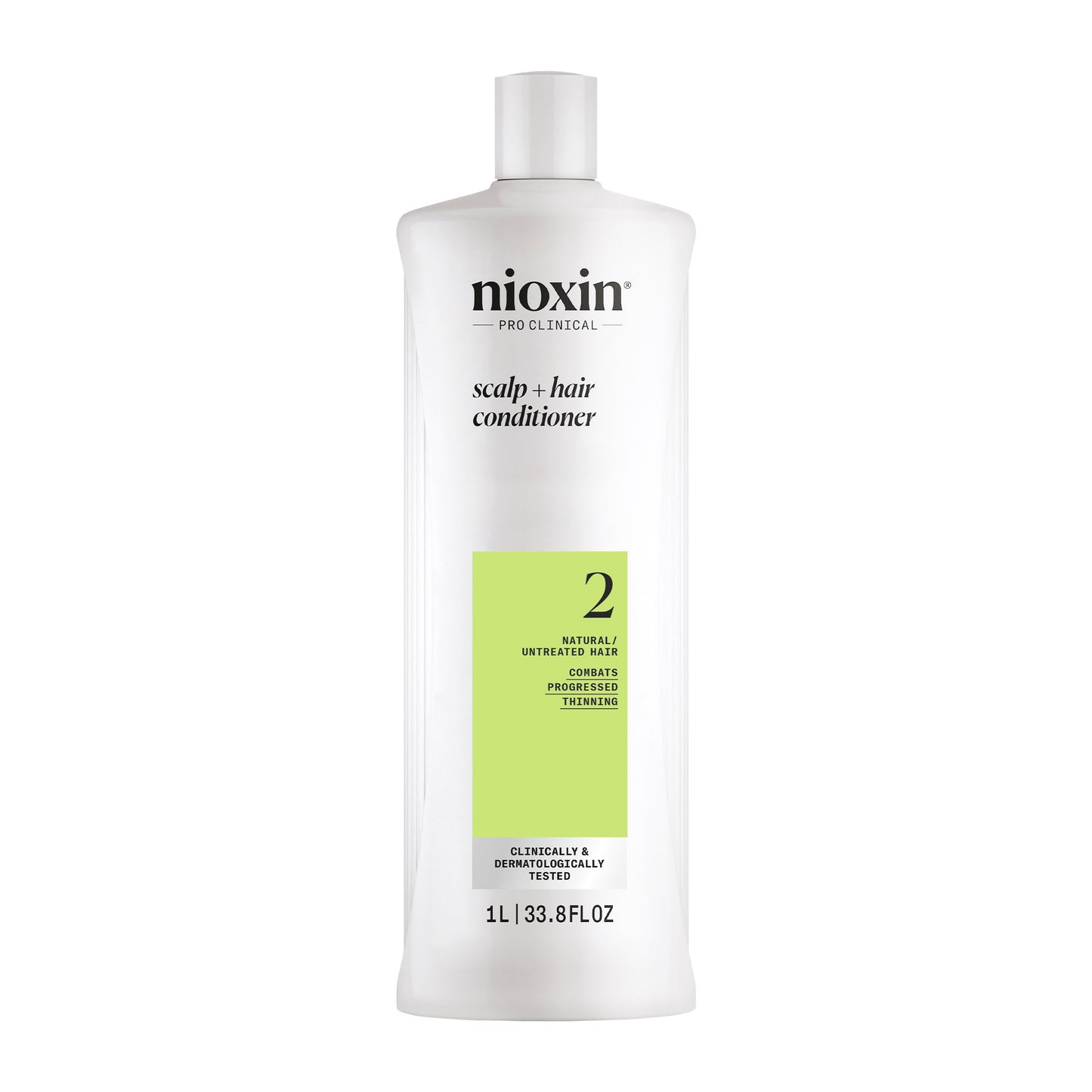Nioxin Scalp + Hair Thickening System 2 Conditioner| For Natural or Untreated Hair with Progressed Thinning| With Niacinamide and Biotin | 33.8 Fl oz.