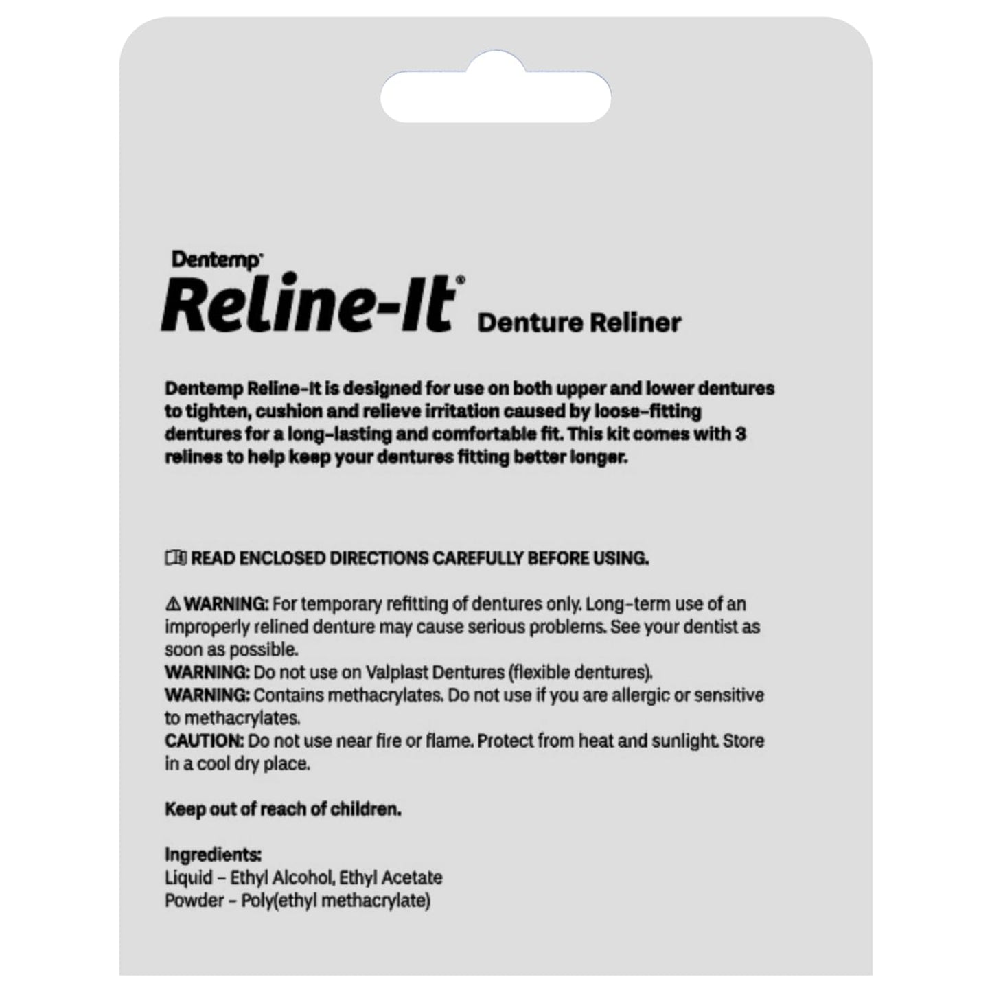 Dentemp Denture Reline Kit Value Pack - Advanced Formula Reline It Denture Reliner - Denture Kit to Refit and Tighten Dentures for Both Upper & Lower Denture (3 Relines)